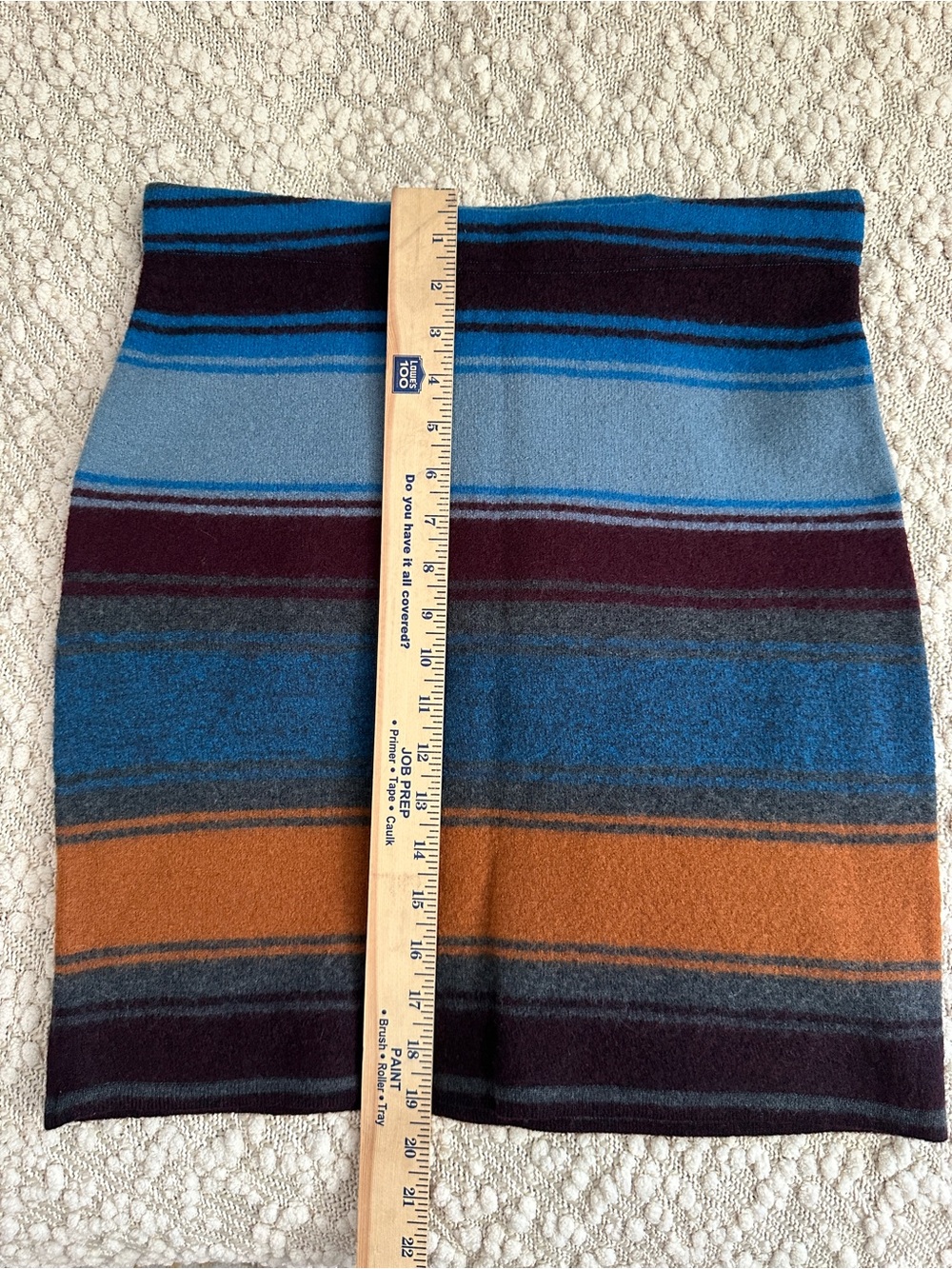 Toad&Co Merino Heartfelt Sweater Skirt Medium Wool Striped Mini - Picture 7 of 7